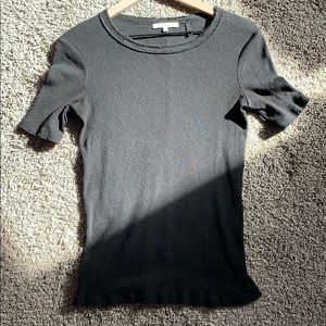HELMUT LANG Classic Black Tee| Size M |Distressed